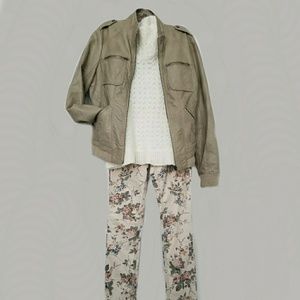 Taupe Faux Leather Moto Jacket